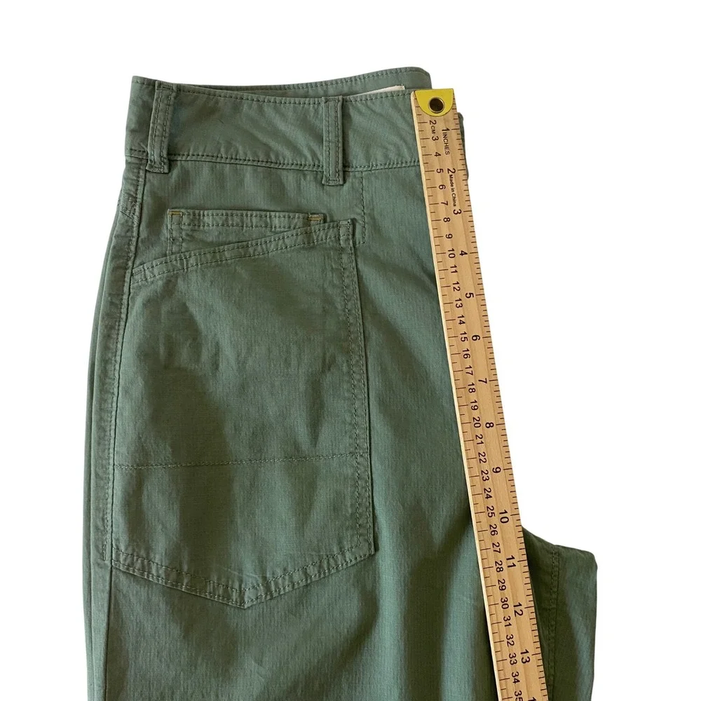 Pilcro Anthropologie Women's Green Utility Cargo Pants High Rise Tapered Size 29 - Picture 7 of 8
